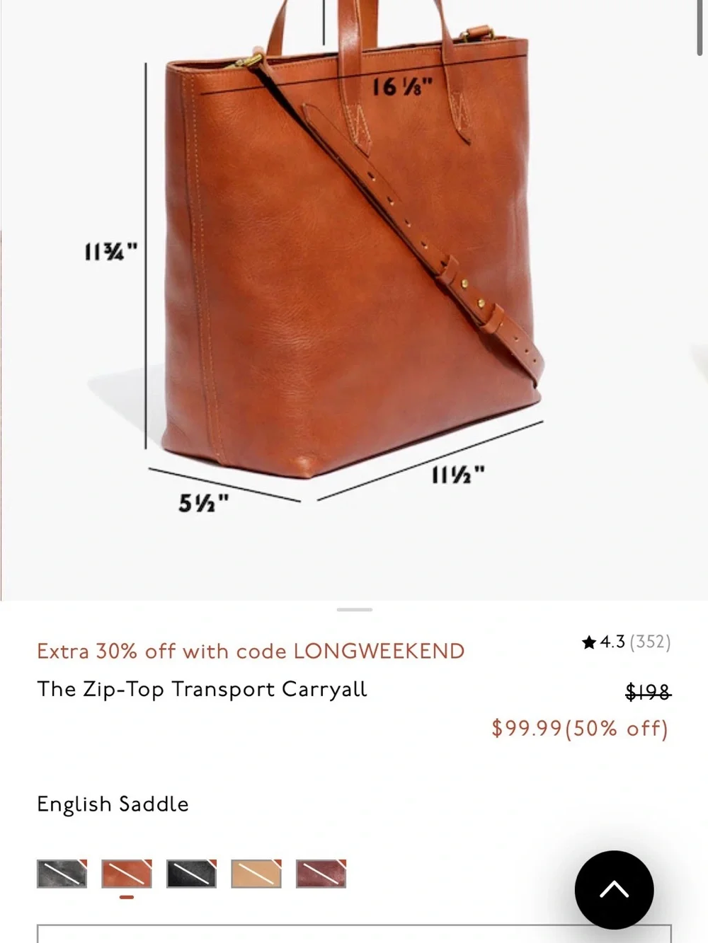 Madewell Zip Top Transport Carryall